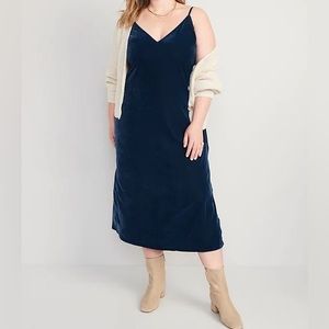 Velvet midi dress